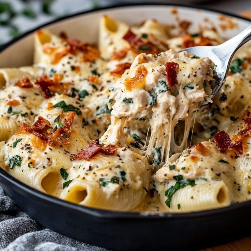 Cheesy Chicken Florentine Stuffed Shells! 462749656_122178912026116390_7977912131282785579_n