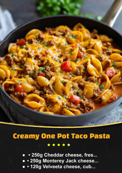 Cheesy One Pot Taco Pasta Screenshot 2025-08-23 164401