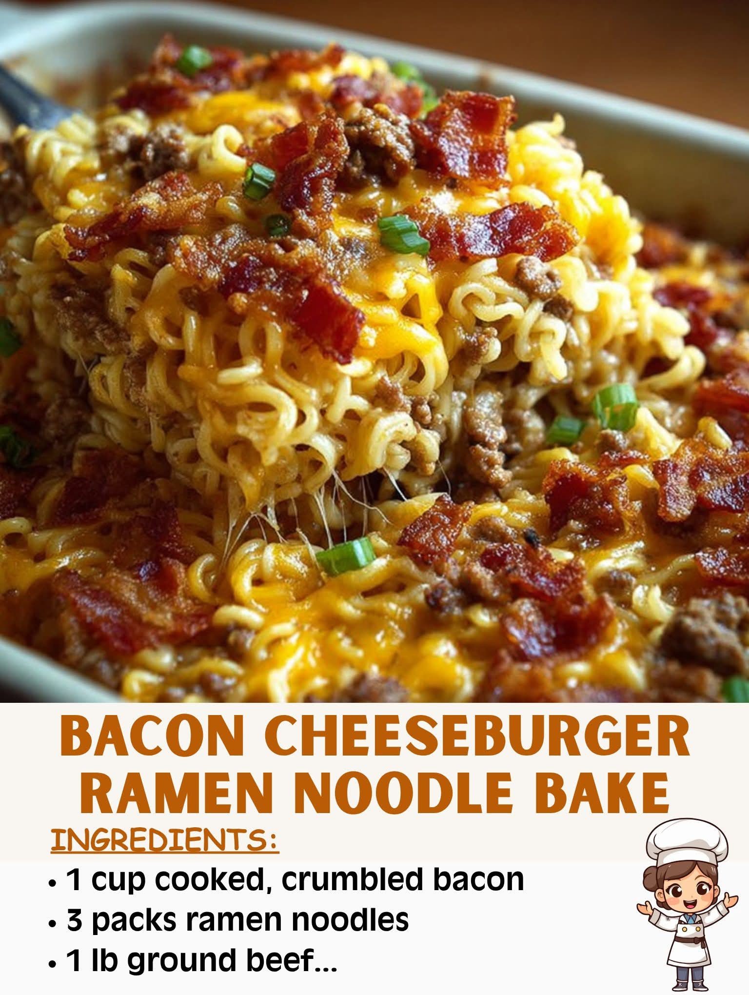 π₯ππ Bacon Cheeseburger Ramen Noodle Bake β A Fun Twist on Comfort Food! 557976588_682504688205526_5280587514582015549_n