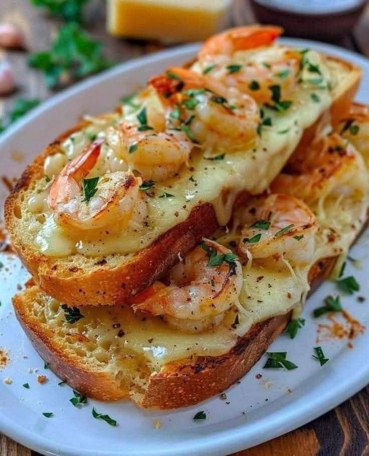 Cheesy Garlic Bread Shrimp Grilled cheese π§ππ 558655874_1249312276998486_7457666687586611918_n