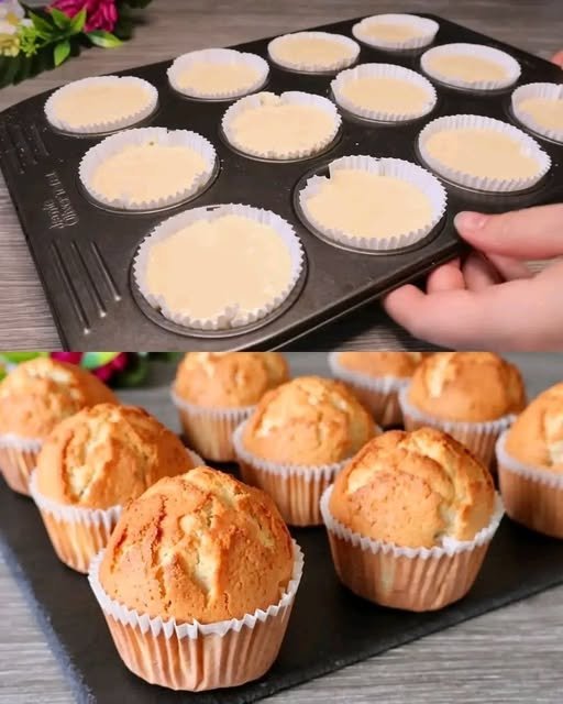 Easy plain vanilla muffin recipe. Super soft and fluffy. Easy Baking. 590785749_122278532600229654_4557146435978982520_n