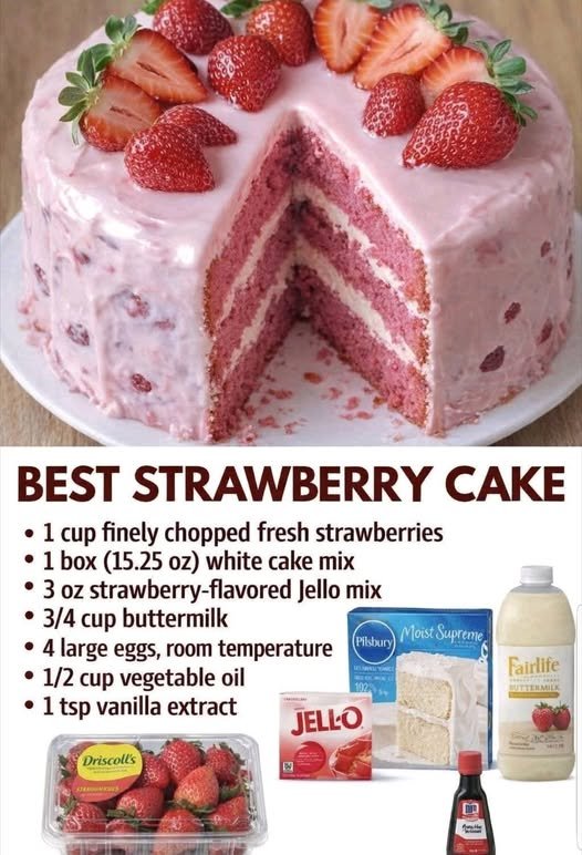 Best Strawberry Cake 606461163_1182834517390895_1324635397904926240_n