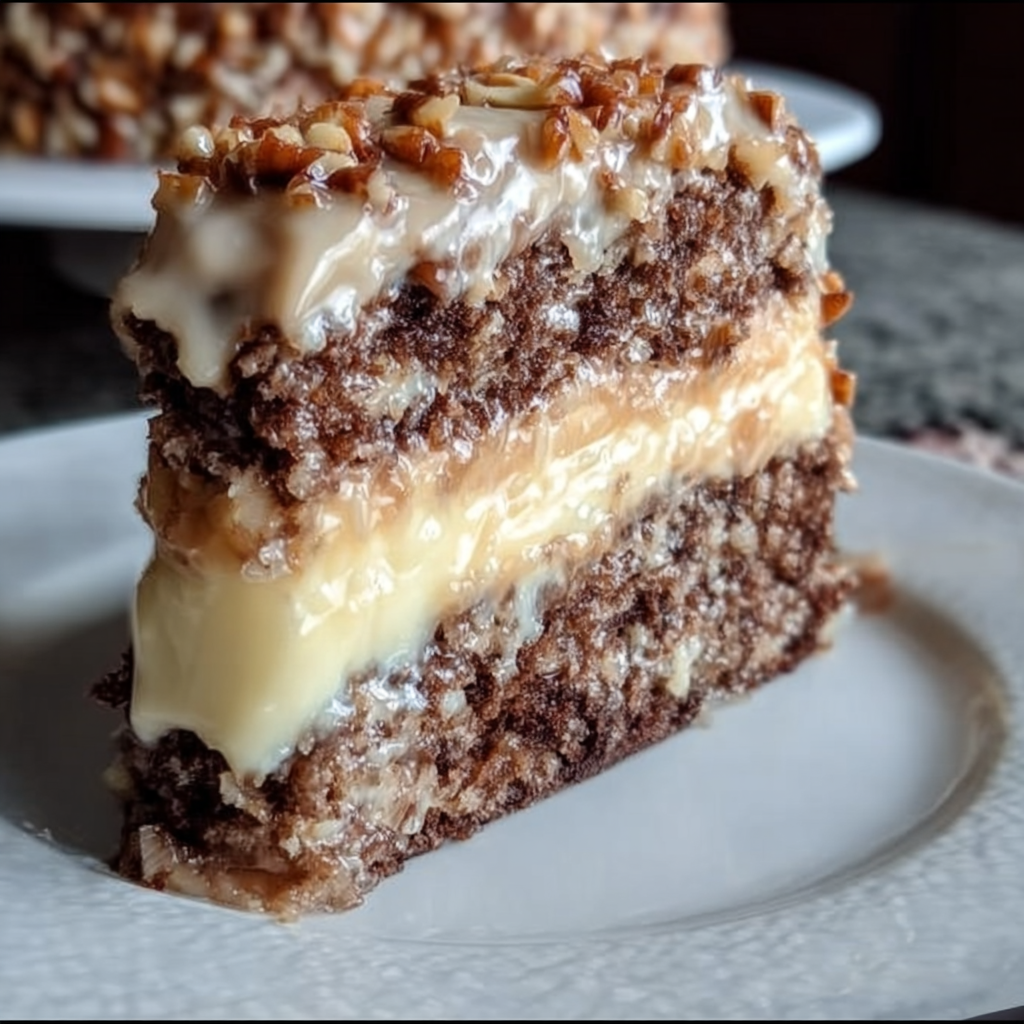 🍰 White German Chocolate Cake with a Cheesecake Center u3267894814_httpss.mj.runHrtl3P-ZzRI_German_Chocolate_Cake_--_ab90e8d0-1105-4e18-8bc7-565b4da0e8d6_3