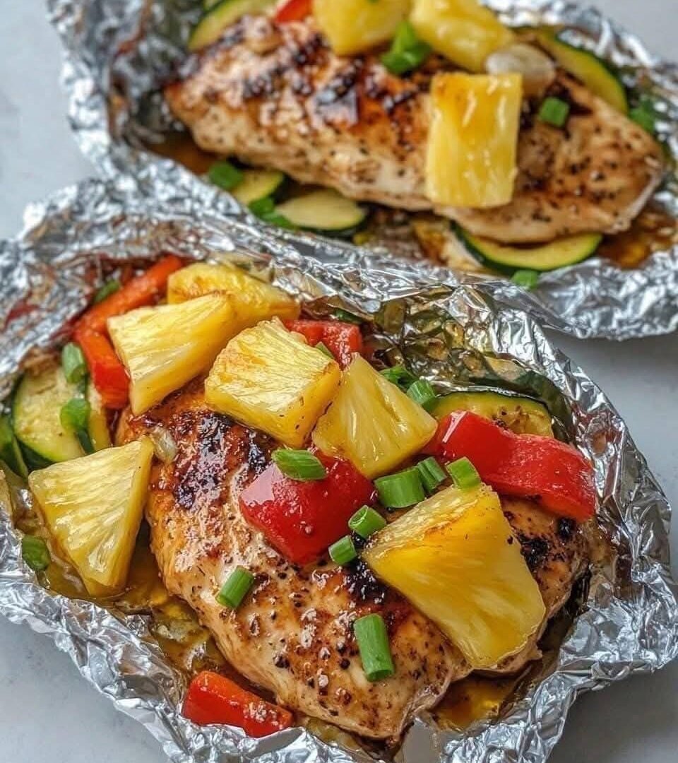 Teriyaki Chicken and Pineapple Foil Packets 611348989_122155778576662272_9167524399304691336_n