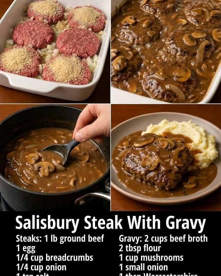 Salisbury Steak with Onion Gravy -Don't LOSE this Recipe 615694029_25785849854406224_6833619975103529028_n