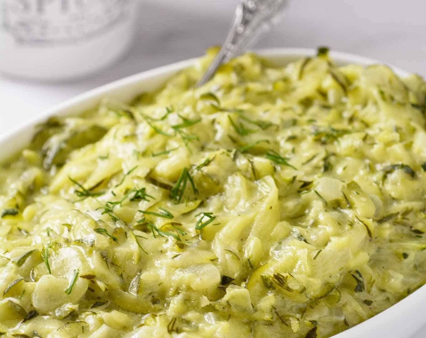 🇭🇺 Hungarian-Style Summer Squash with Dill (Kapros Tökfőzelék) hungarian-summer-squash